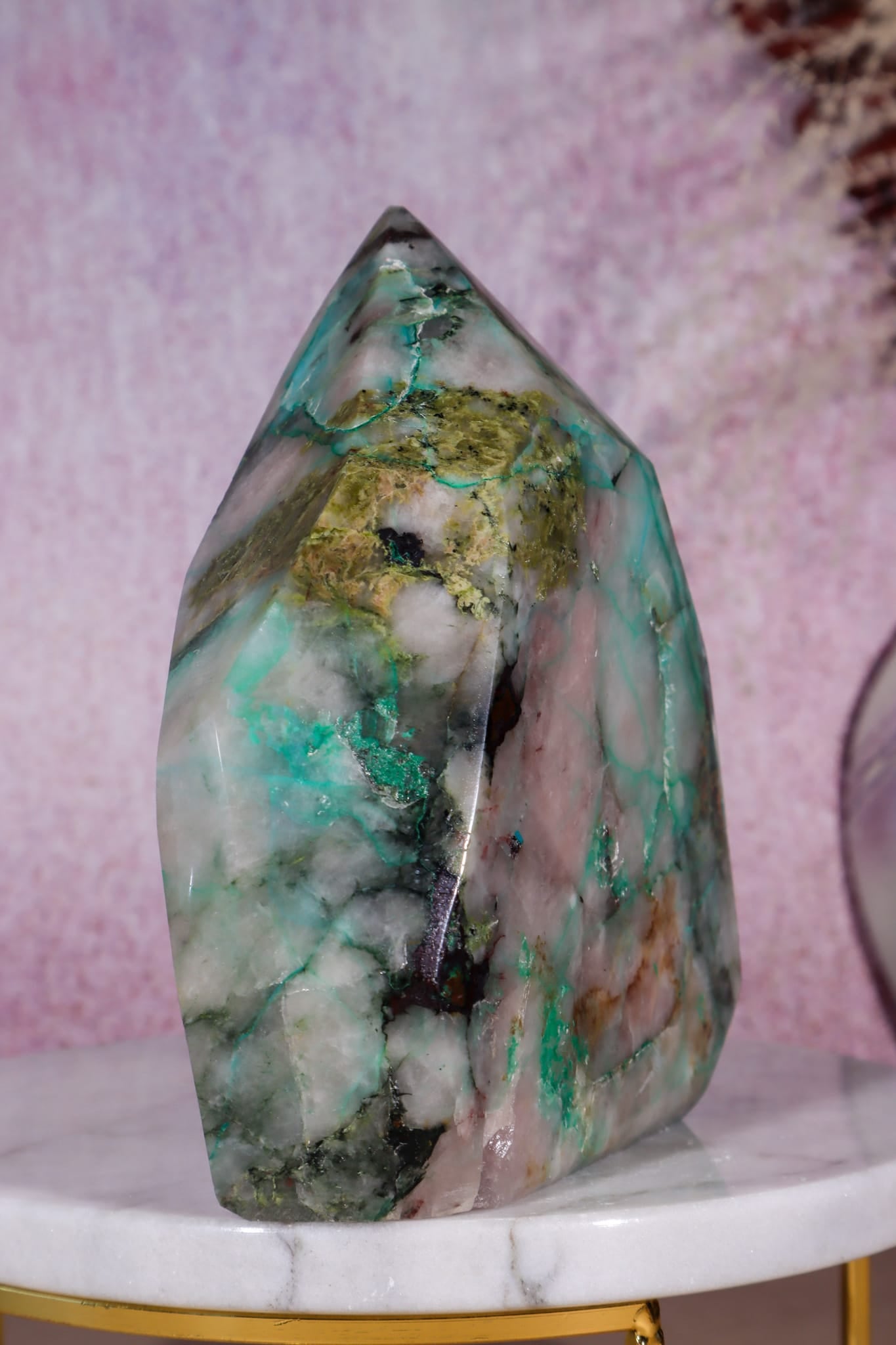 Ajoite in Quartz | 1.12kg | Messina, South Africa Towers Tali & Loz Crystals