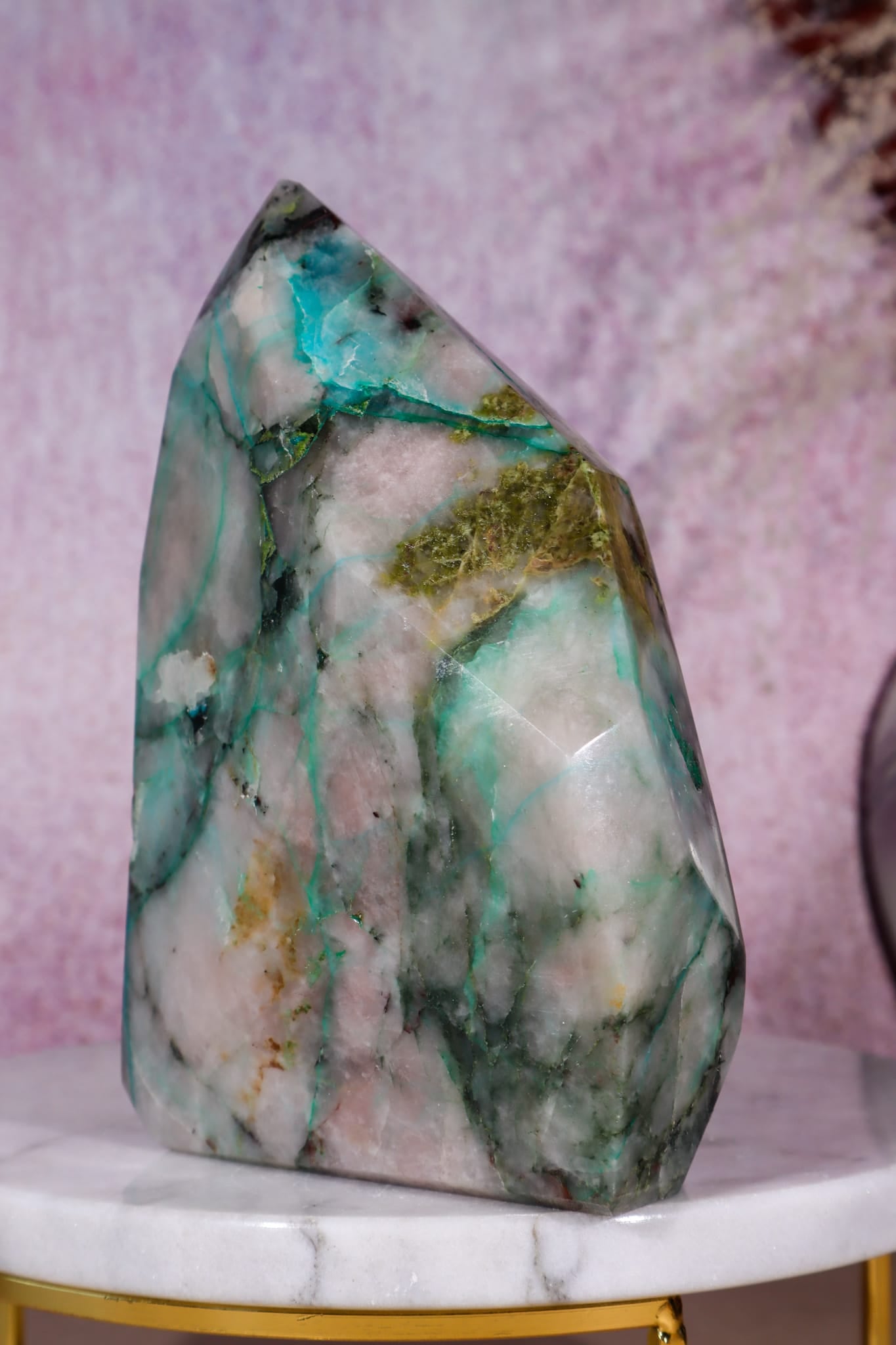 Ajoite in Quartz | 1.12kg | Messina, South Africa Towers Tali & Loz Crystals