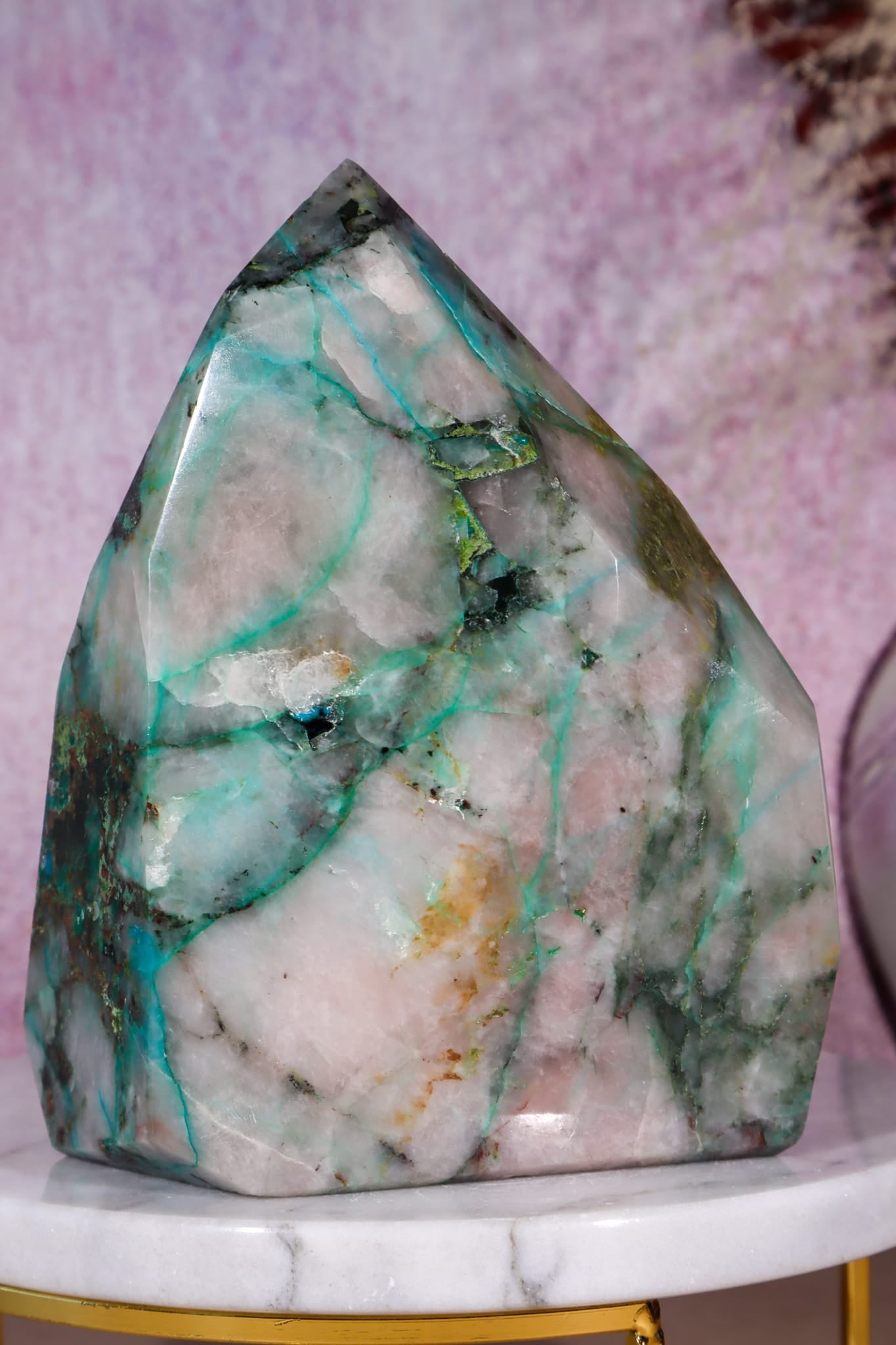 Ajoite in Quartz | 1.12kg | Messina, South Africa Towers Tali & Loz Crystals