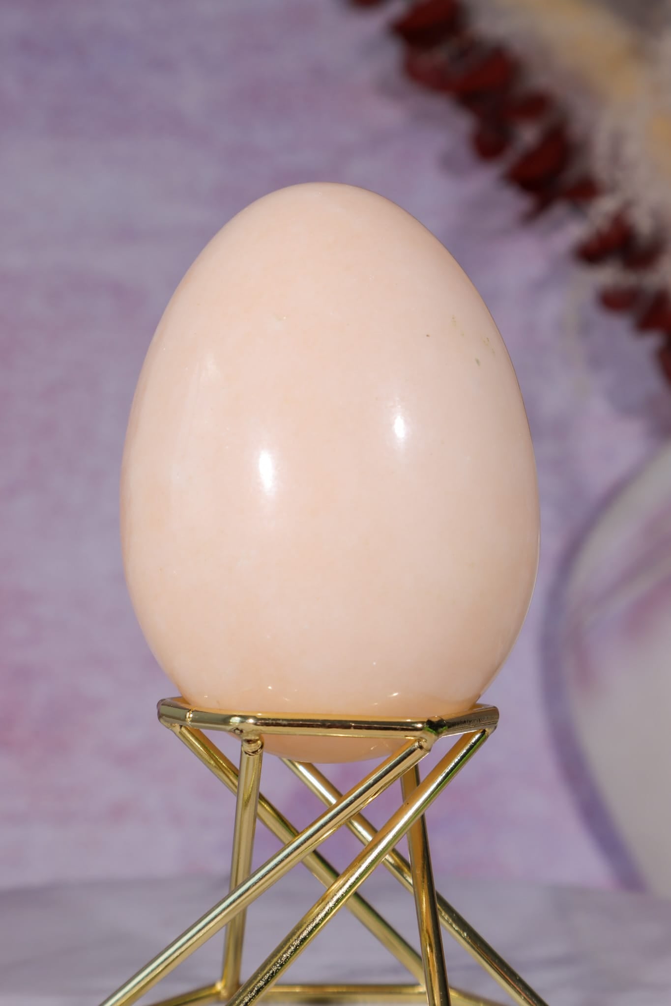 Alabaster Egg 6.9cm, Sold as Seen Minerals Tali & Loz Crystals