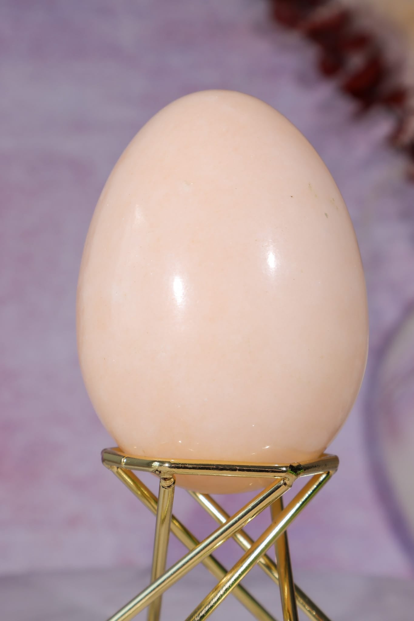 Alabaster Egg 6.9cm, Sold as Seen Minerals Tali & Loz Crystals