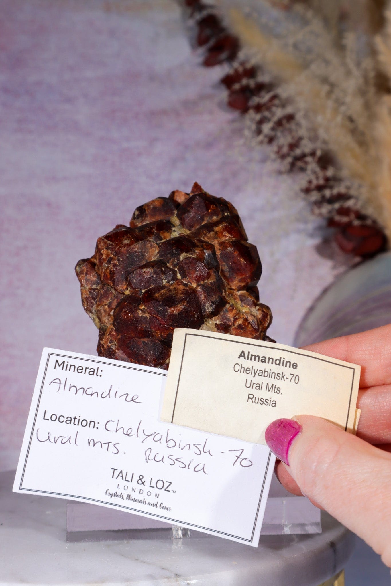 Almandine Garnet Specimen 415gr, Russia Specimen Tali & Loz Crystals