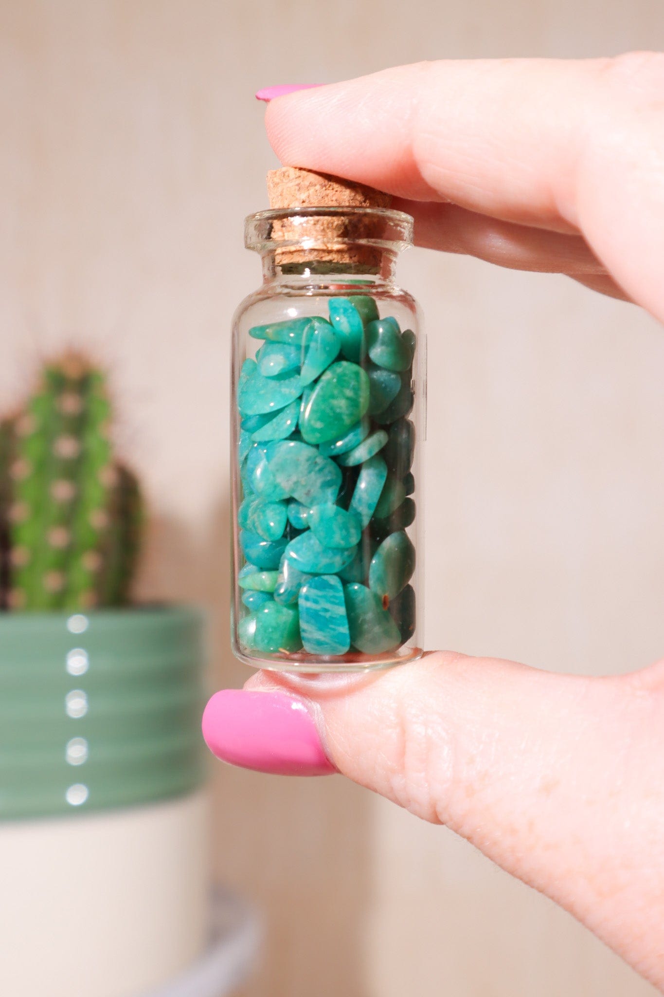 Amazonite AAA-Grade Chip Bottles 10ml - Tali & Loz Crystals