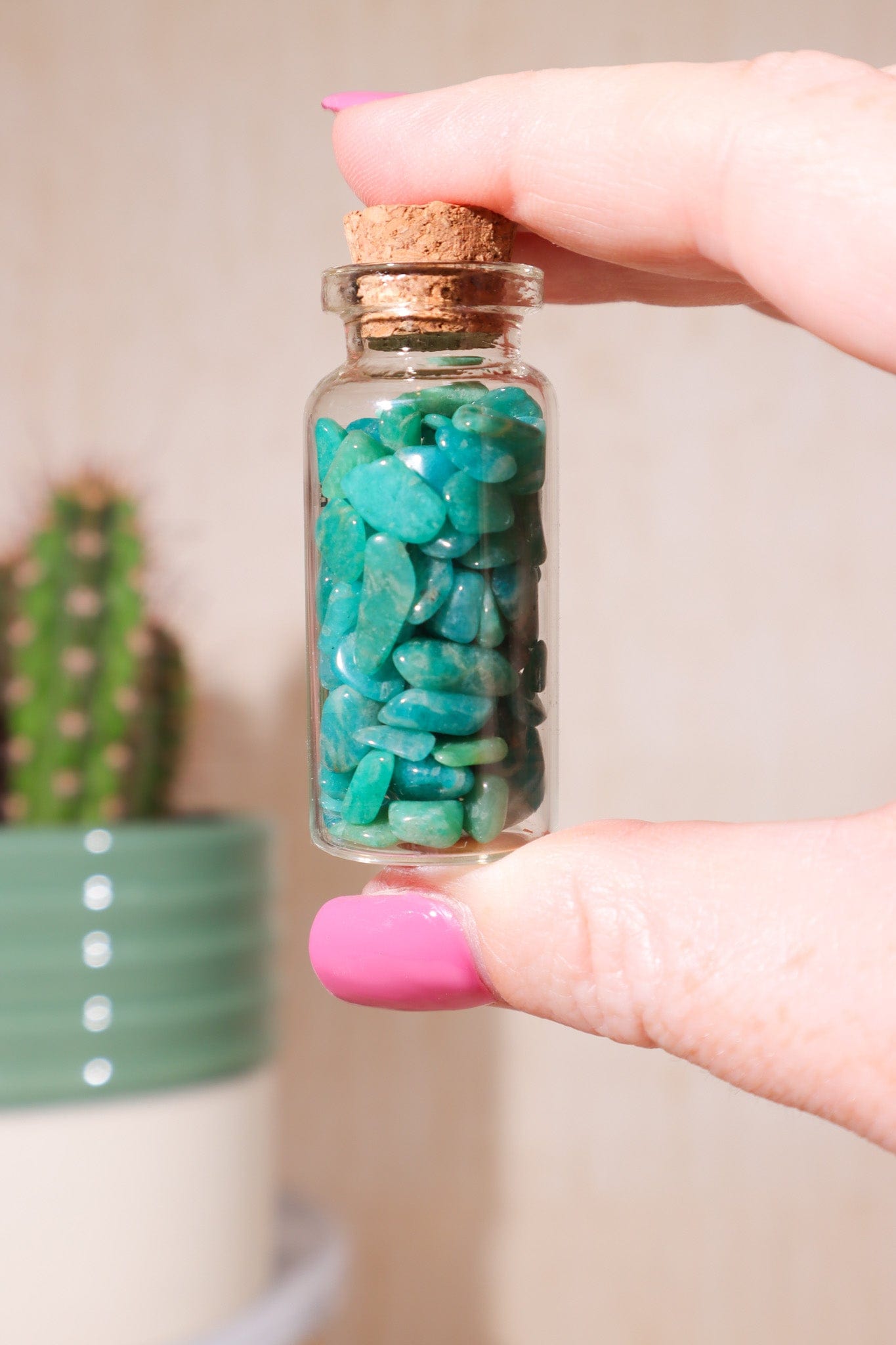Amazonite AAA-Grade Chip Bottles 10ml - Tali & Loz Crystals