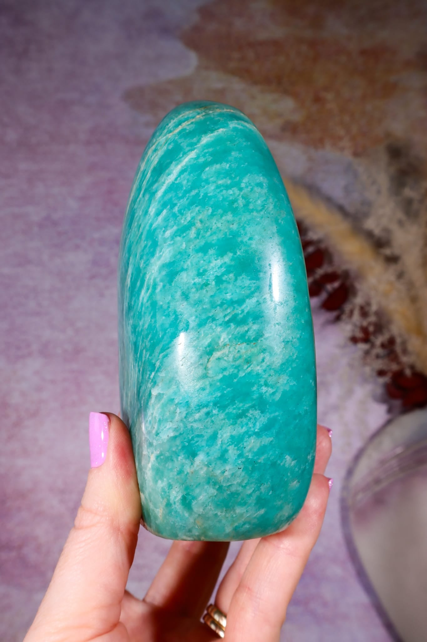 Amazonite Freeform 11.7cm, Madagascar, Sold as Seen Freeform Tali & Loz Crystals