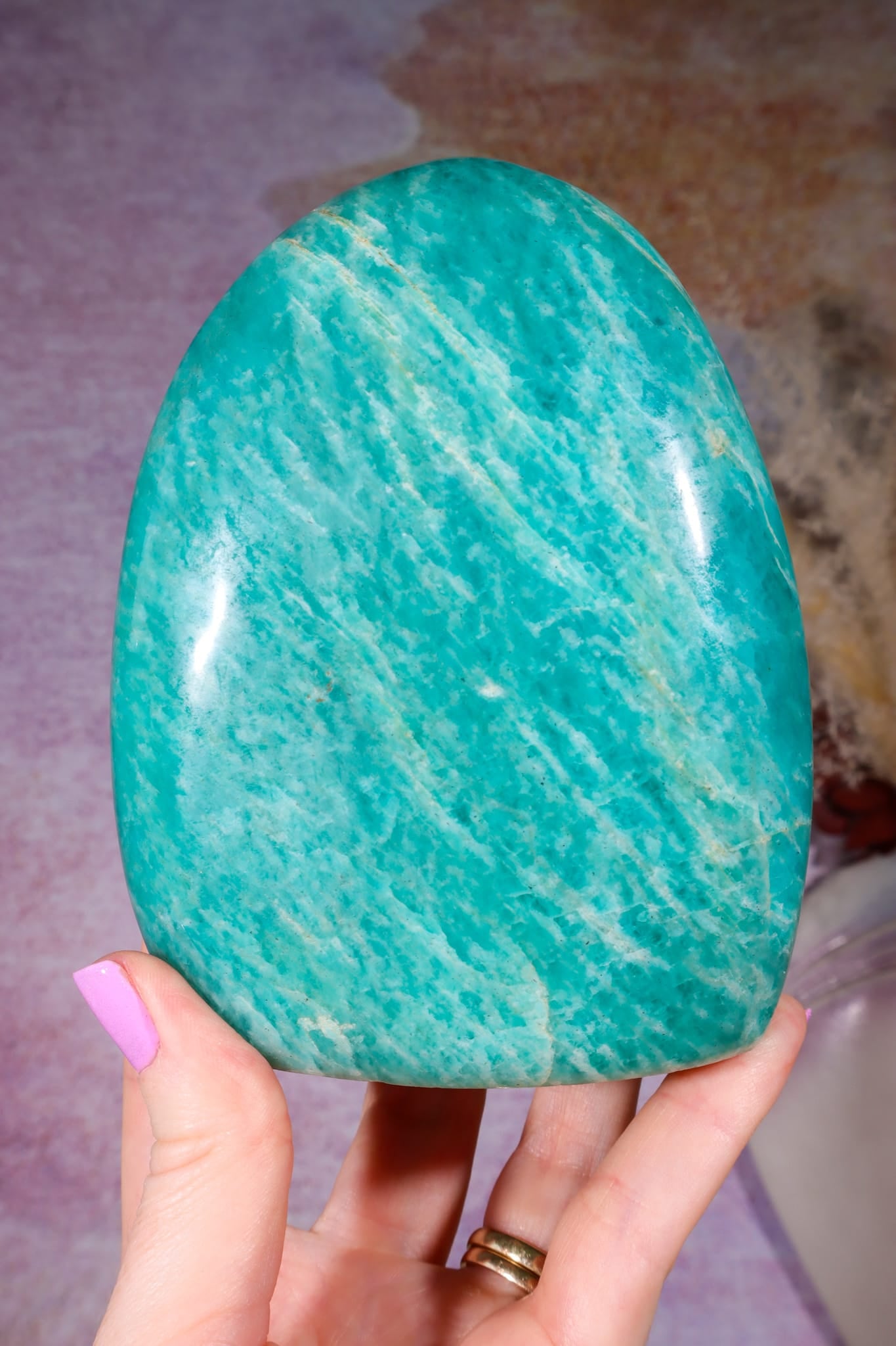 Amazonite Freeform 11.7cm, Madagascar, Sold as Seen Freeform Tali & Loz Crystals