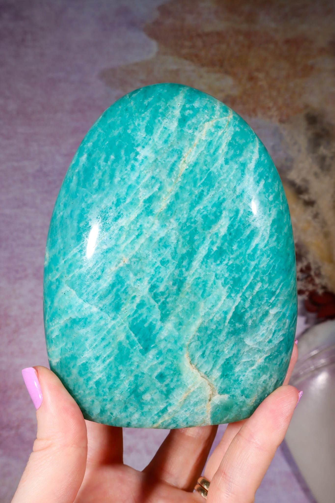 Amazonite Freeform 11.7cm, Madagascar, Sold as Seen Freeform Tali & Loz Crystals