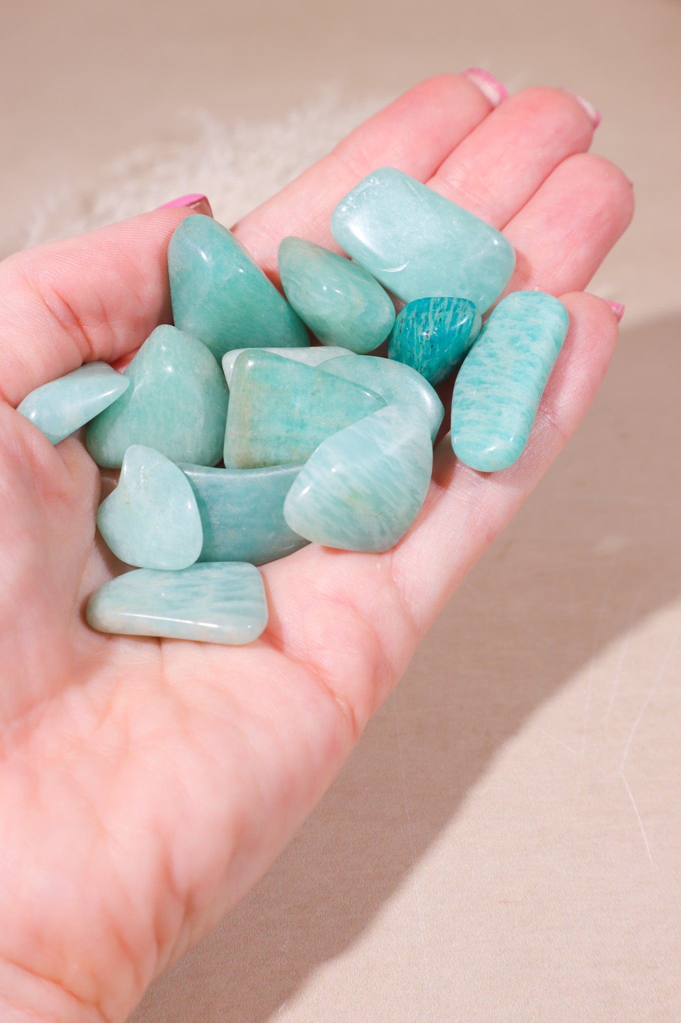 Amazonite Tumblestones 20-30mm - Tali & Loz Crystals