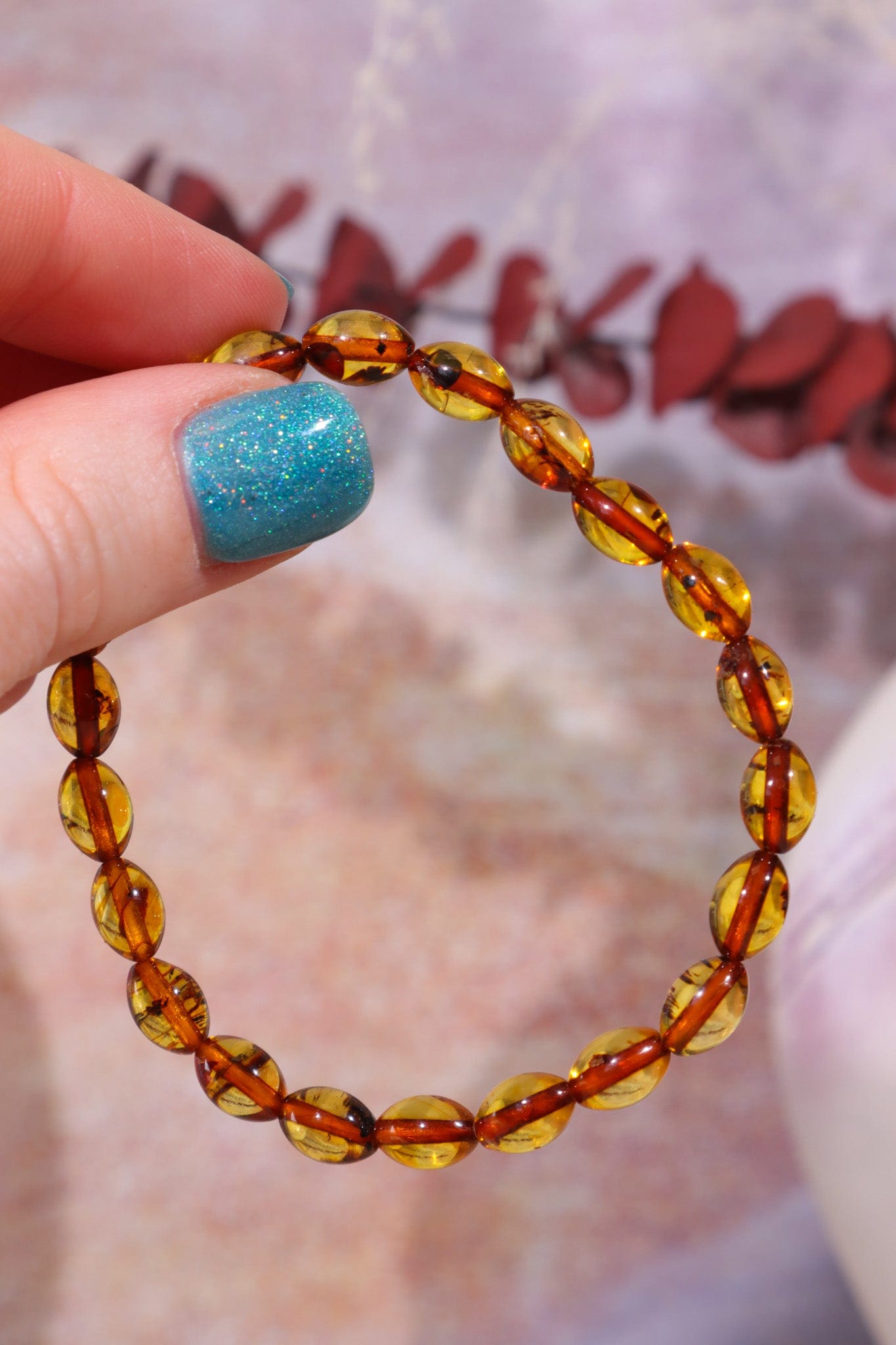 Amber Beaded Bracelet Baltic, Intuitively Chosen Bracelets Tali & Loz Crystals