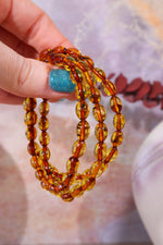 Amber Beaded Bracelet Baltic, Intuitively Chosen Bracelets Tali & Loz Crystals