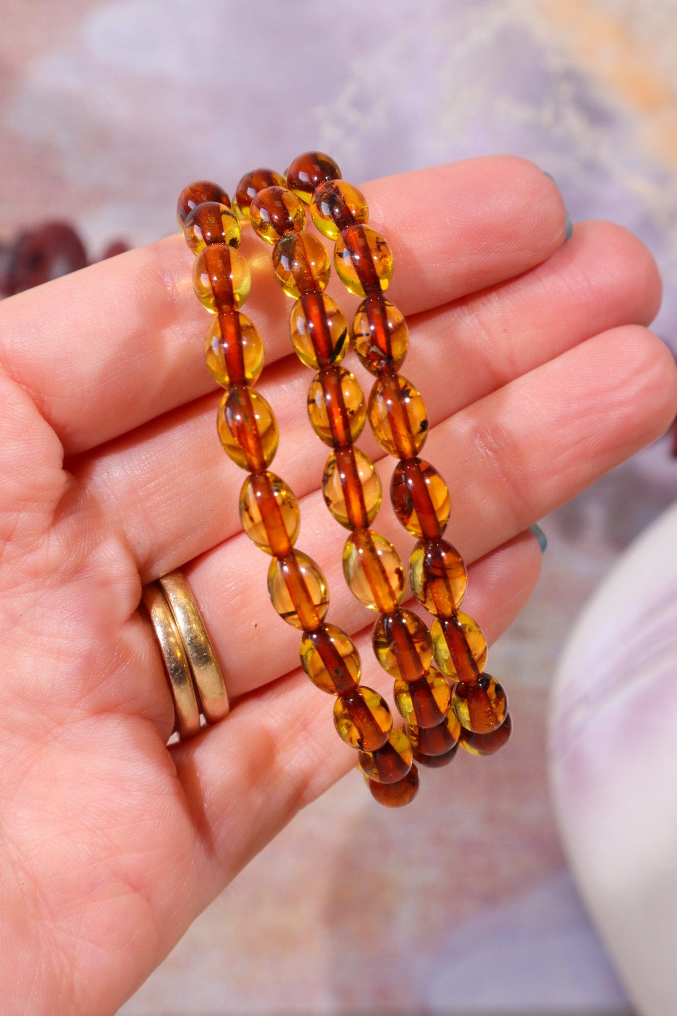 Amber Beaded Bracelet Baltic, Intuitively Chosen Bracelets Tali & Loz Crystals