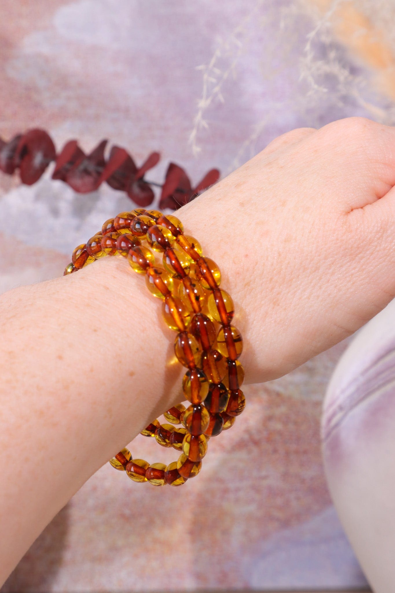 Amber Beaded Bracelet Baltic, Intuitively Chosen Bracelets Tali & Loz Crystals