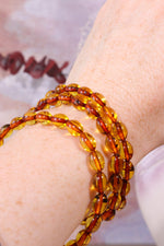 Amber Beaded Bracelet Baltic, Intuitively Chosen Bracelets Tali & Loz Crystals