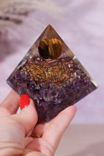 Amethyst and Tigers Eye Orgone 7.5cm - Tali & Loz Crystals