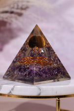 Amethyst and Tigers Eye Orgone 7.5cm - Tali & Loz Crystals