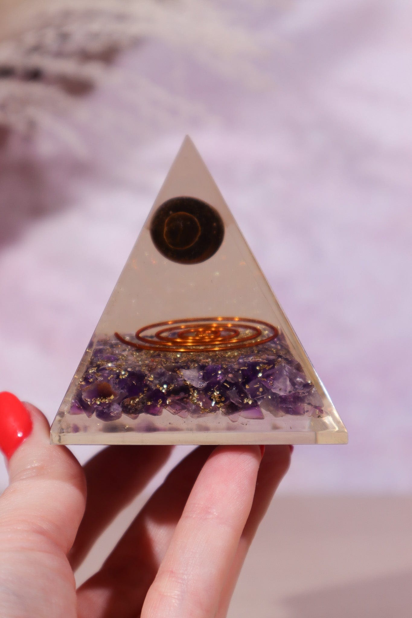 Amethyst and Tigers Eye Orgone 7.5cm - Tali & Loz Crystals