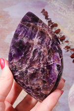 Amethyst Double Terminated Flame With Cacoxenite Carving Tali & Loz Crystals