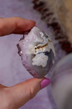 Amethyst Druzy Agate Heart | 53 × 58mm | Brazil Heart Tali and Loz
