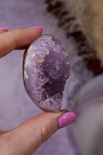 Amethyst Druzy Agate Heart | 53 × 58mm | Brazil Heart Tali and Loz