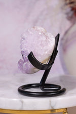 Amethyst Druzy Agate Heart | 53 × 58mm | Brazil Heart Tali and Loz