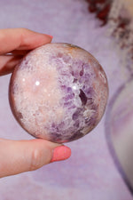 Amethyst, Pink Quartz with Golden Healer & Hematite Sphere 65mm spheres Tali & Loz Crystals