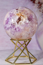 Amethyst, Pink Quartz with Golden Healer & Hematite Sphere 65mm spheres Tali & Loz Crystals