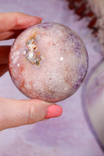 Amethyst, Pink Quartz with Golden Healer & Hematite Sphere 65mm spheres Tali & Loz Crystals