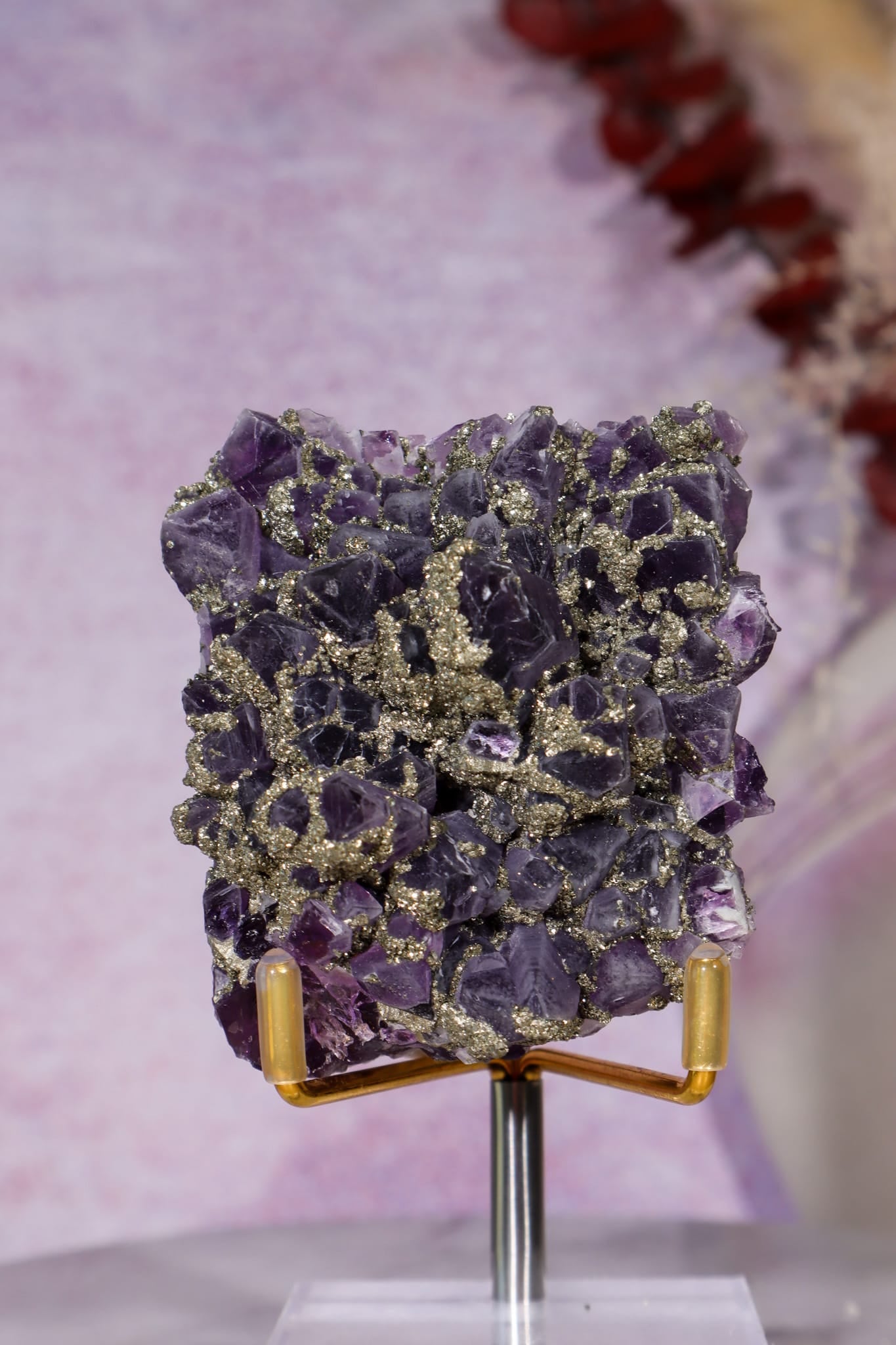 Amethyst & Pyrite Specimen | 62mm | Chala Mine, Bulgaria Minerals Tali & Loz Crystals