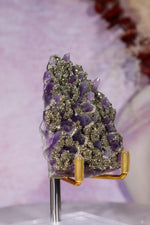 Amethyst & Pyrite Specimen | 70mm | Chala Mine, Bulgaria Minerals Tali & Loz Crystals