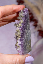 Amethyst & Pyrite Specimen | 70mm | Chala Mine, Bulgaria Minerals Tali & Loz Crystals