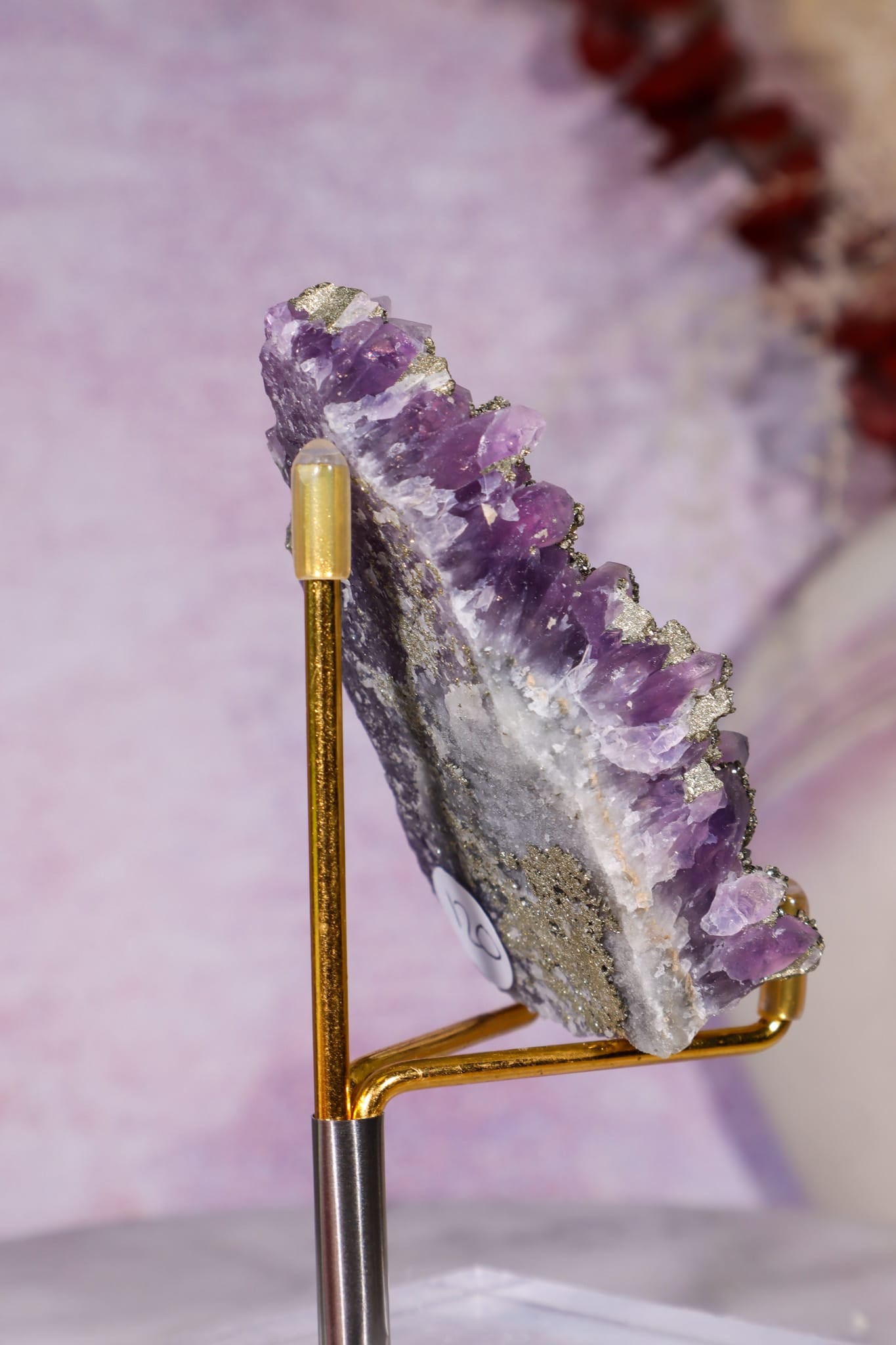 Amethyst & Pyrite Specimen | 70mm | Chala Mine, Bulgaria Minerals Tali & Loz Crystals