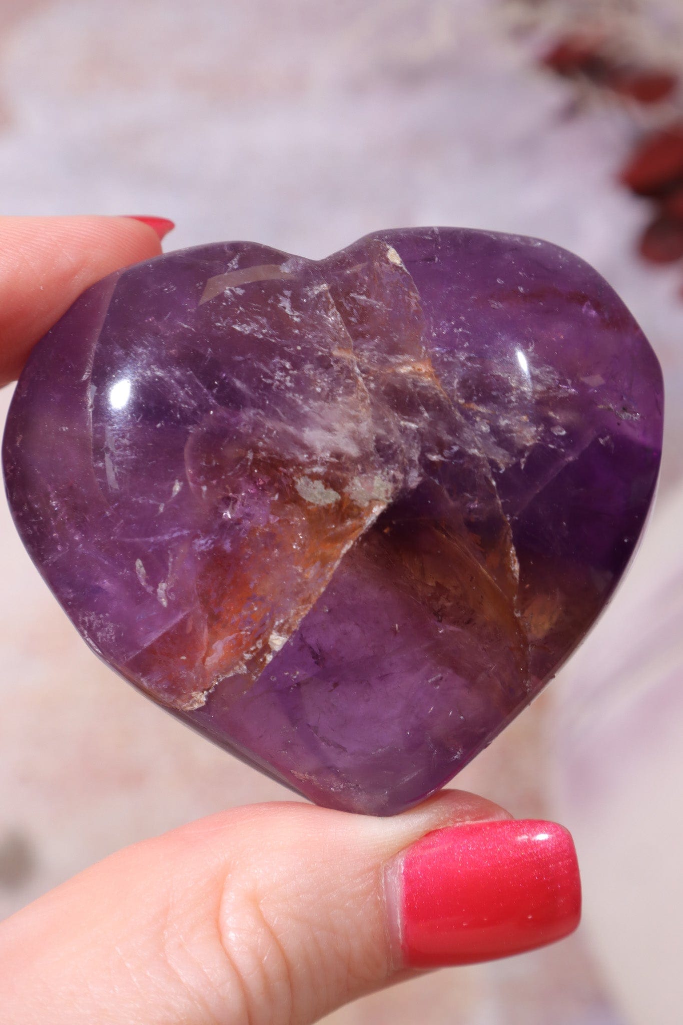 Ametrine Heart, Sold As Seen Hearts Tali & Loz Crystals
