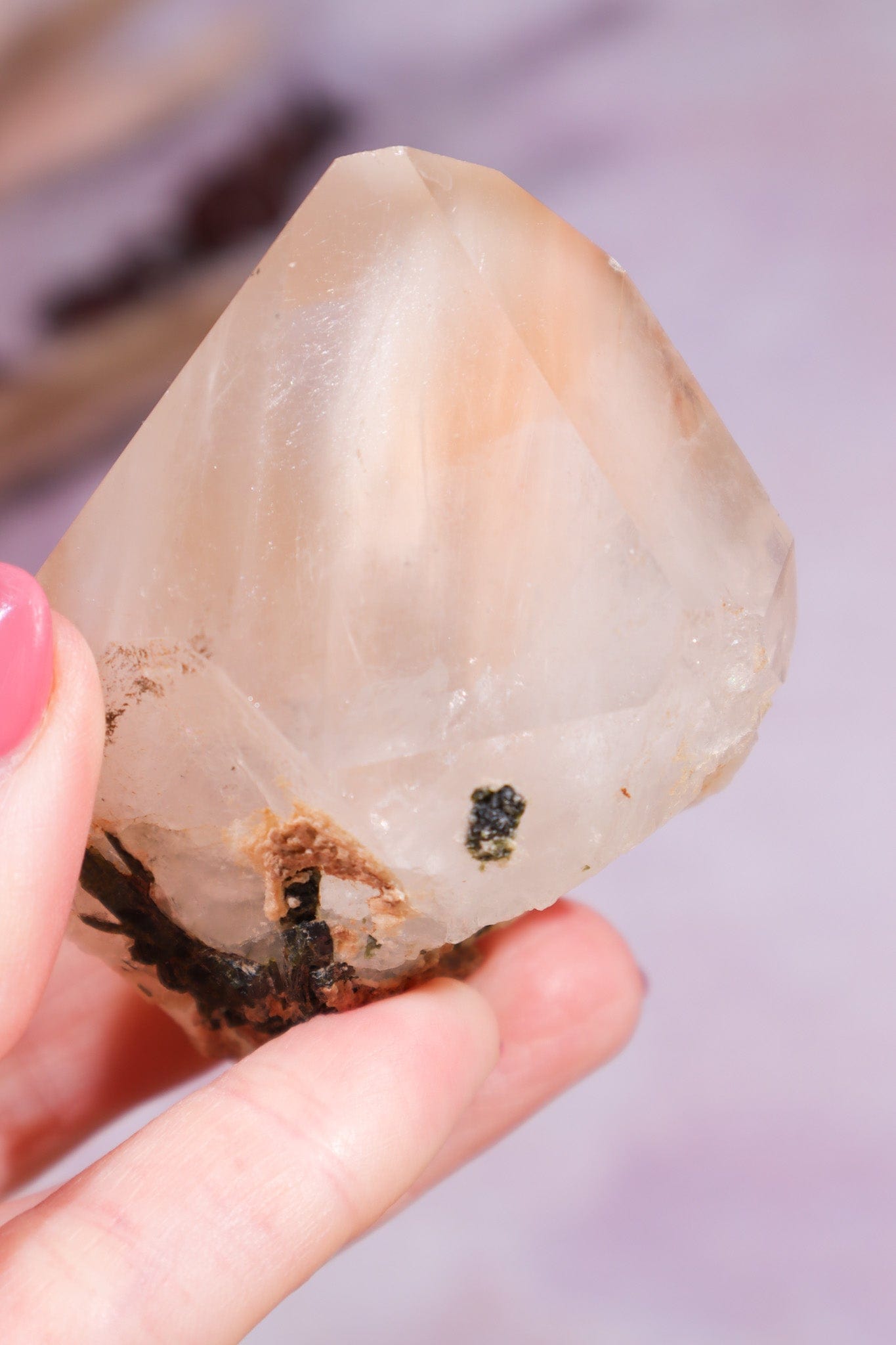 Amphibole Quartz with Green Tourmaline 166gr Minerals Tali & Loz Crystals