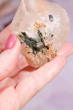 Amphibole Quartz with Green Tourmaline 166gr Minerals Tali & Loz Crystals