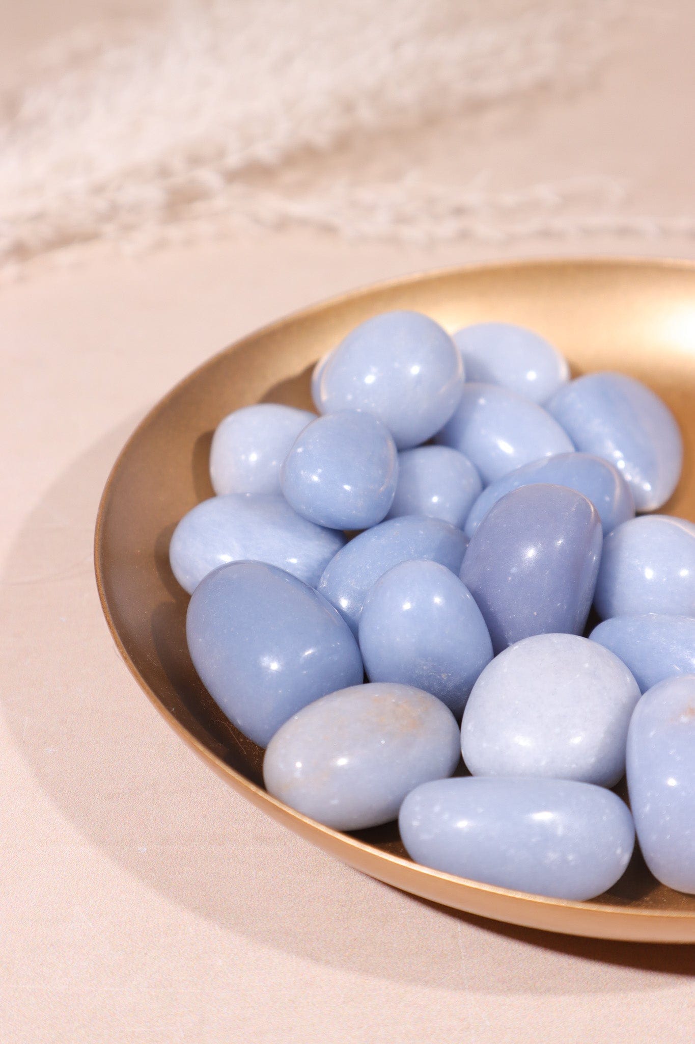 Angelite Tumblestones 20-30mm - Tali & Loz Crystals