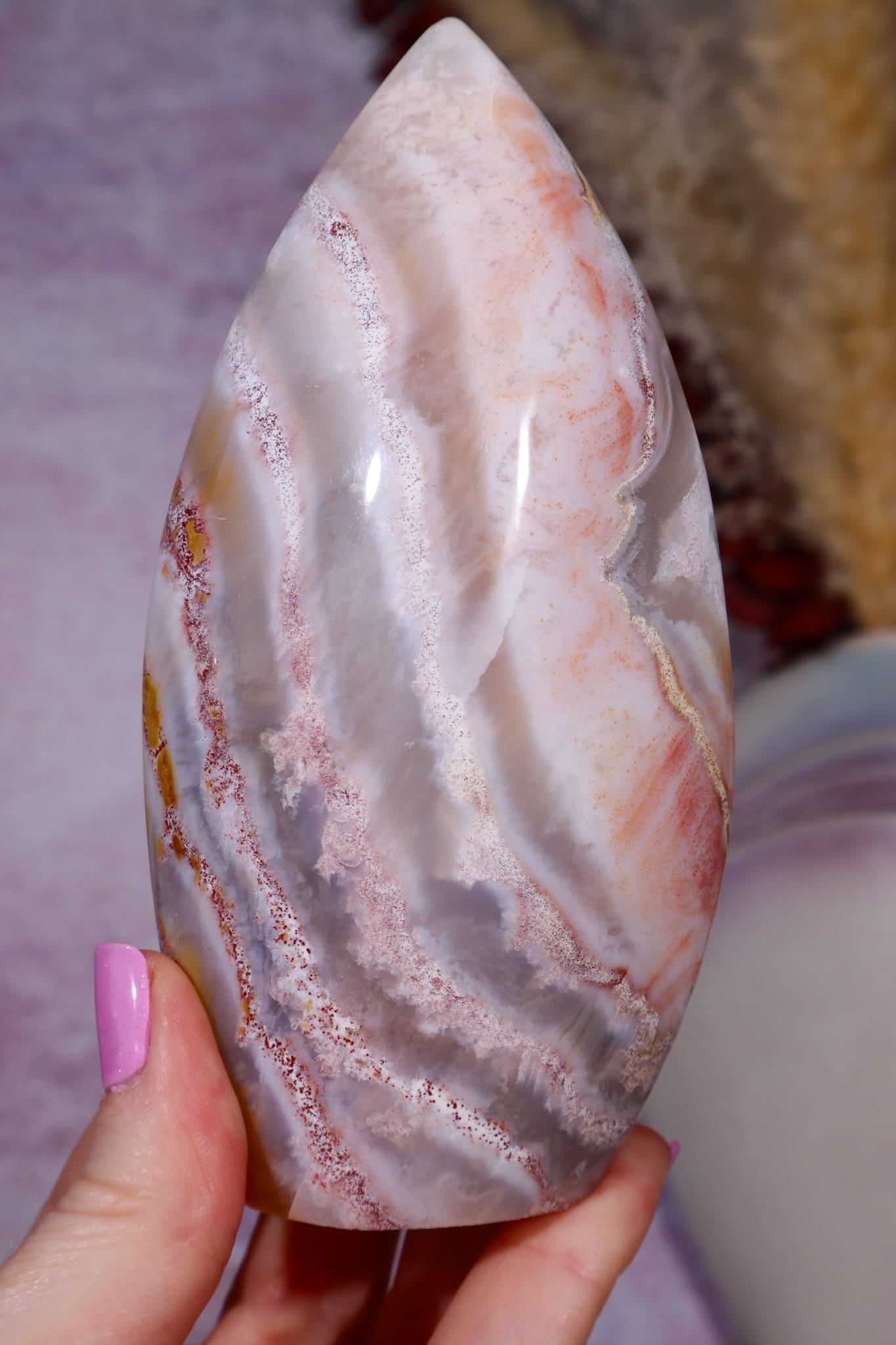 Apricot Agate Flame | 12.3cm | Madagascar Flames Tali & Loz Crystals