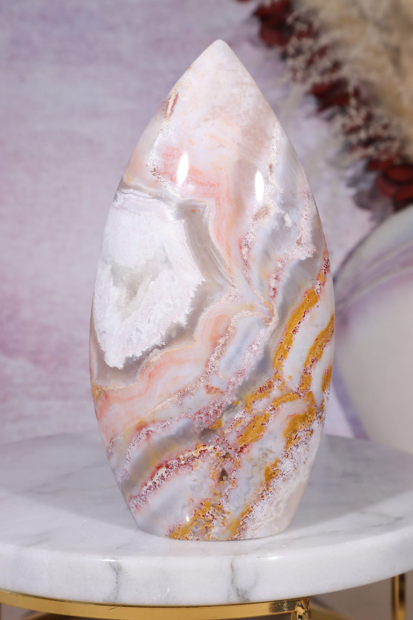 Apricot Agate Flame | 12.3cm | Madagascar Flames Tali & Loz Crystals