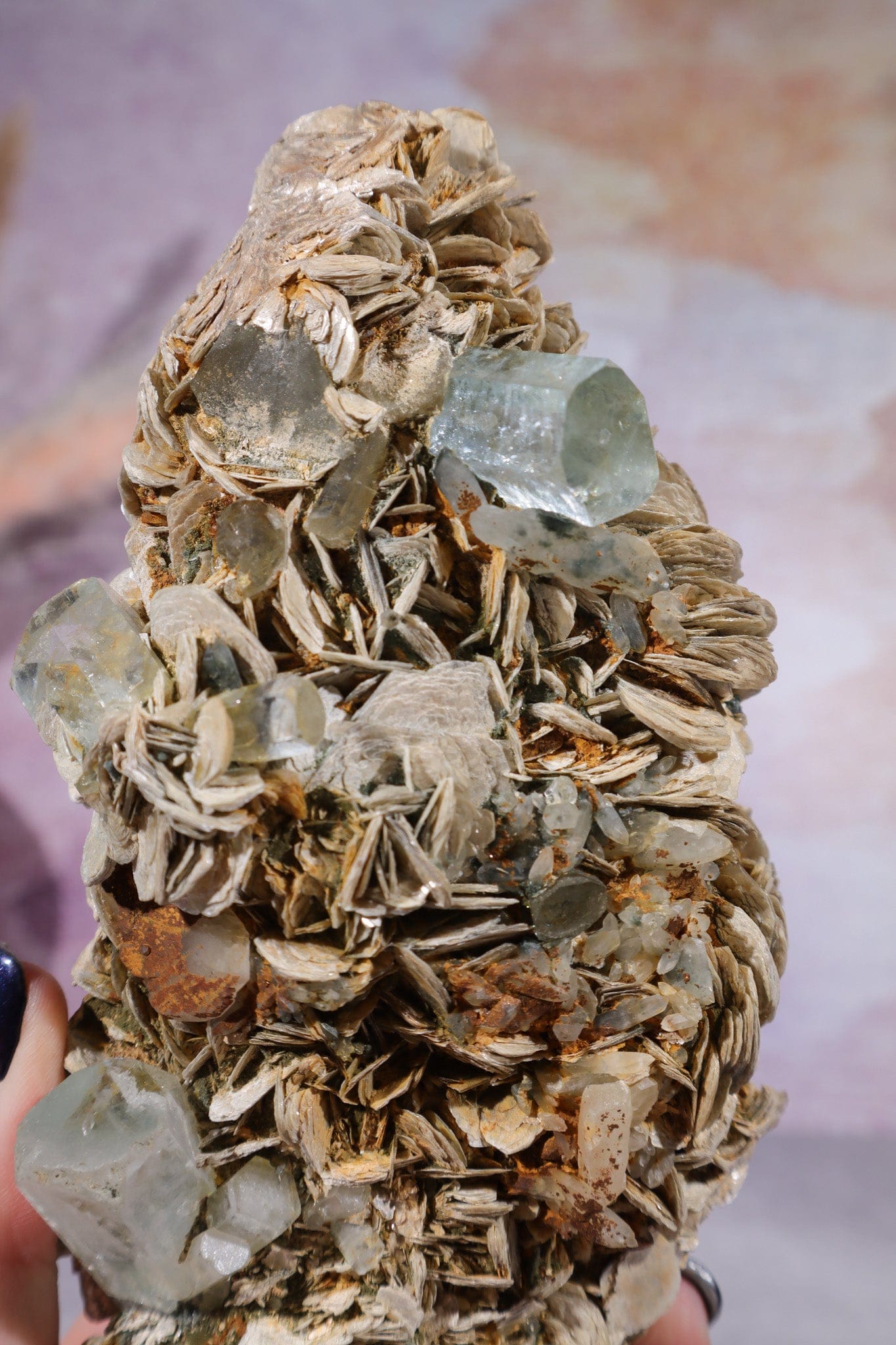 Aquamarine and Muscovite Large Specimen 20cm Specimens Tali & Loz Crystals