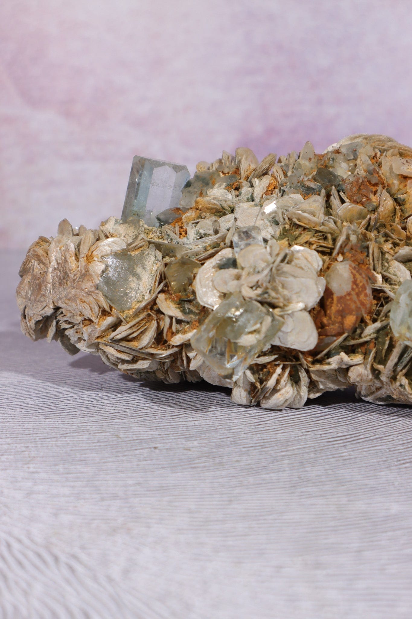 Aquamarine and Muscovite Large Specimen 20cm Specimens Tali & Loz Crystals