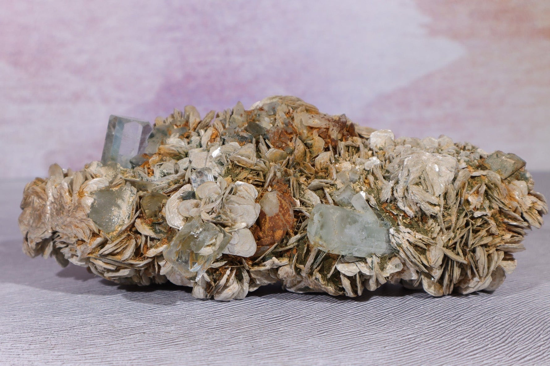 Aquamarine and Muscovite Large Specimen 20cm Specimens Tali & Loz Crystals