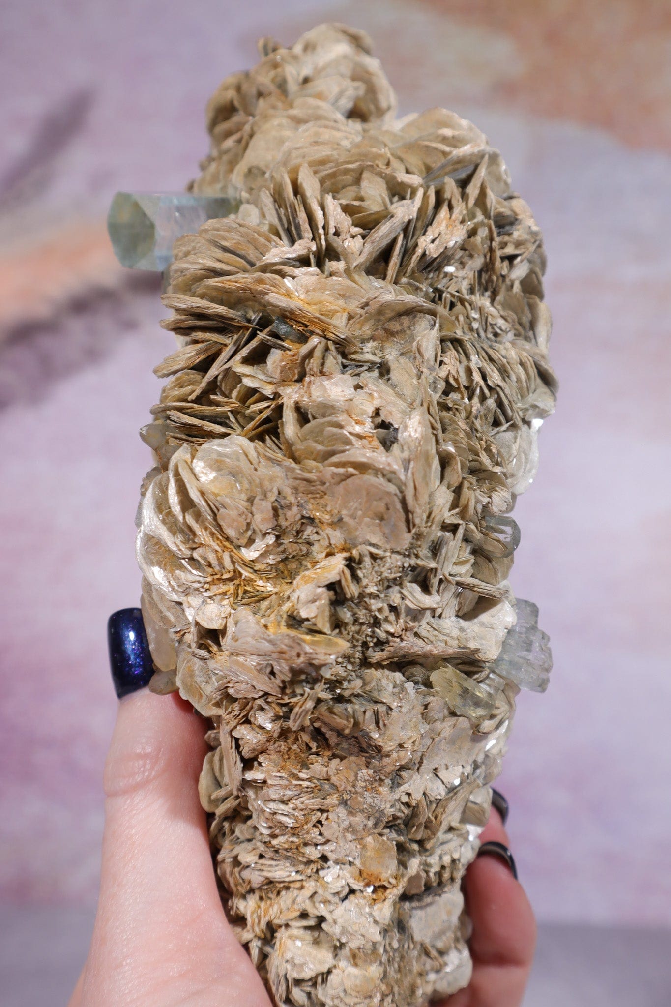 Aquamarine and Muscovite Large Specimen 20cm Specimens Tali & Loz Crystals