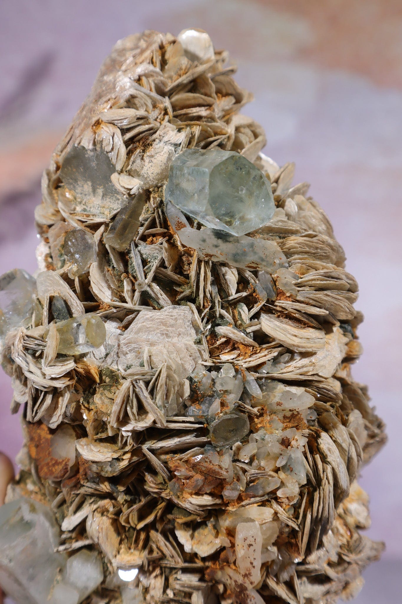 Aquamarine and Muscovite Large Specimen 20cm Specimens Tali & Loz Crystals