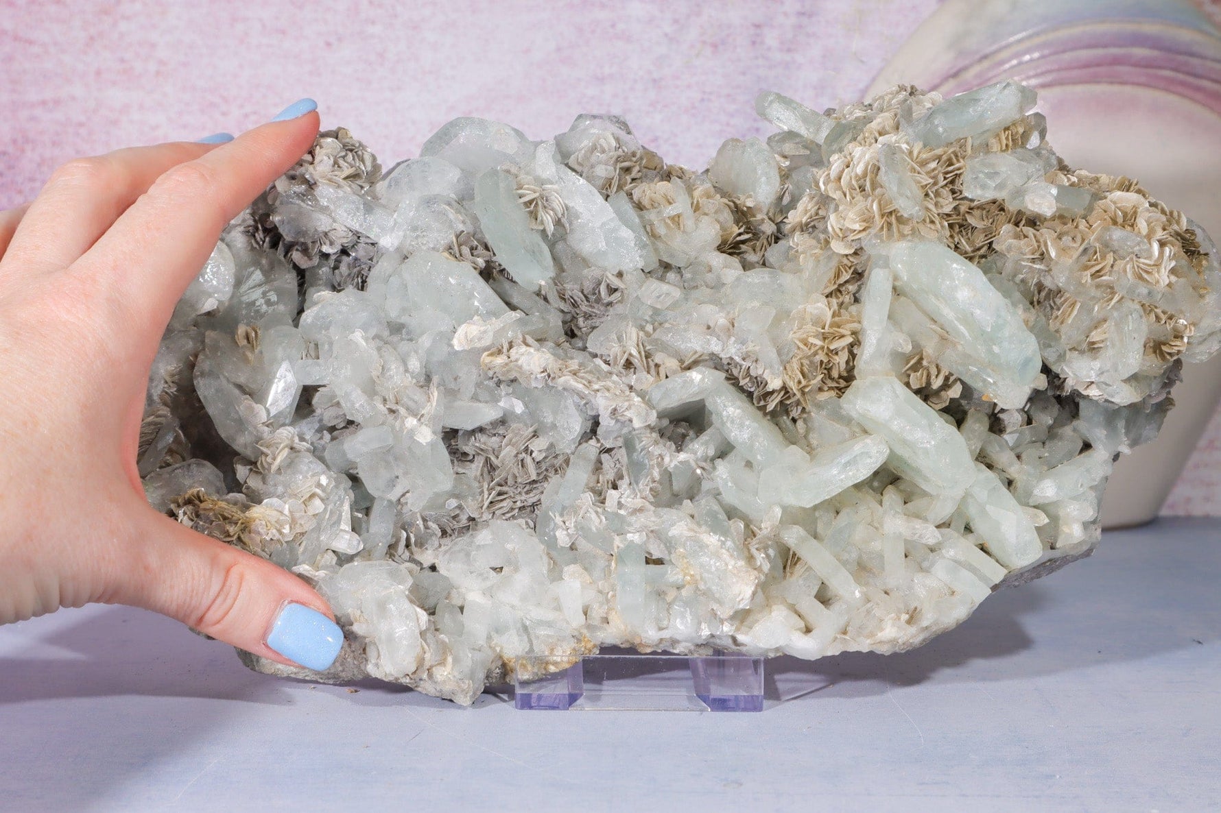 Aquamarine and Muscovite Specimen 2.8KG, China Specimen Tali & Loz Crystals