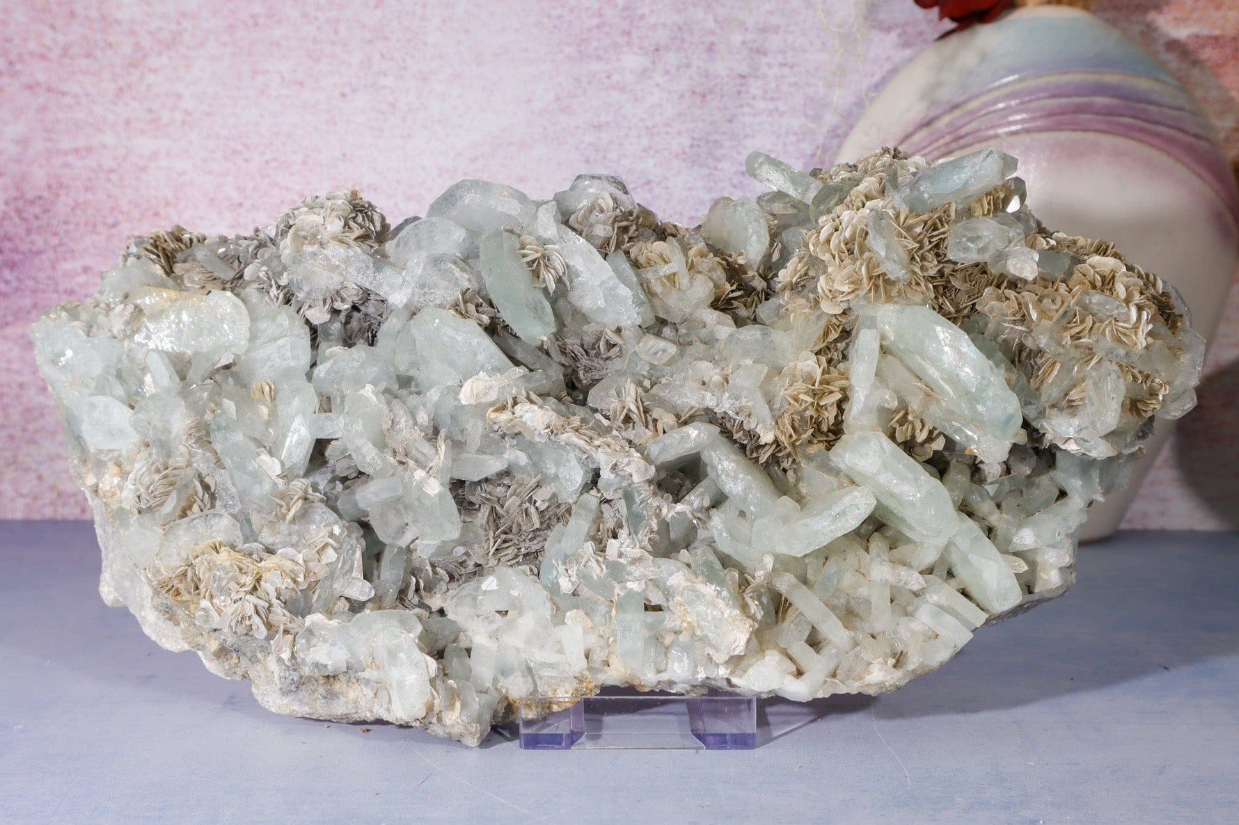 Aquamarine and Muscovite Specimen 2.8KG, China Specimen Tali & Loz Crystals