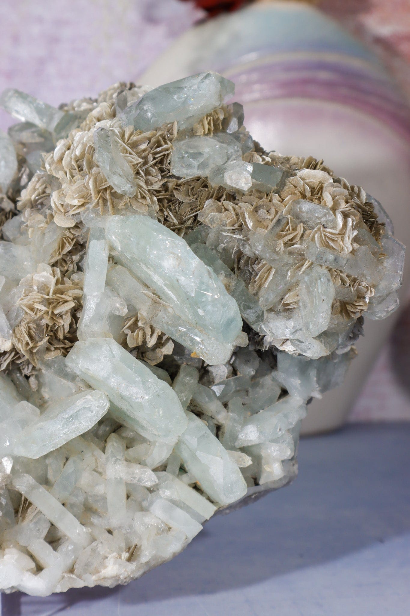 Aquamarine and Muscovite Specimen 2.8KG, China Specimen Tali & Loz Crystals