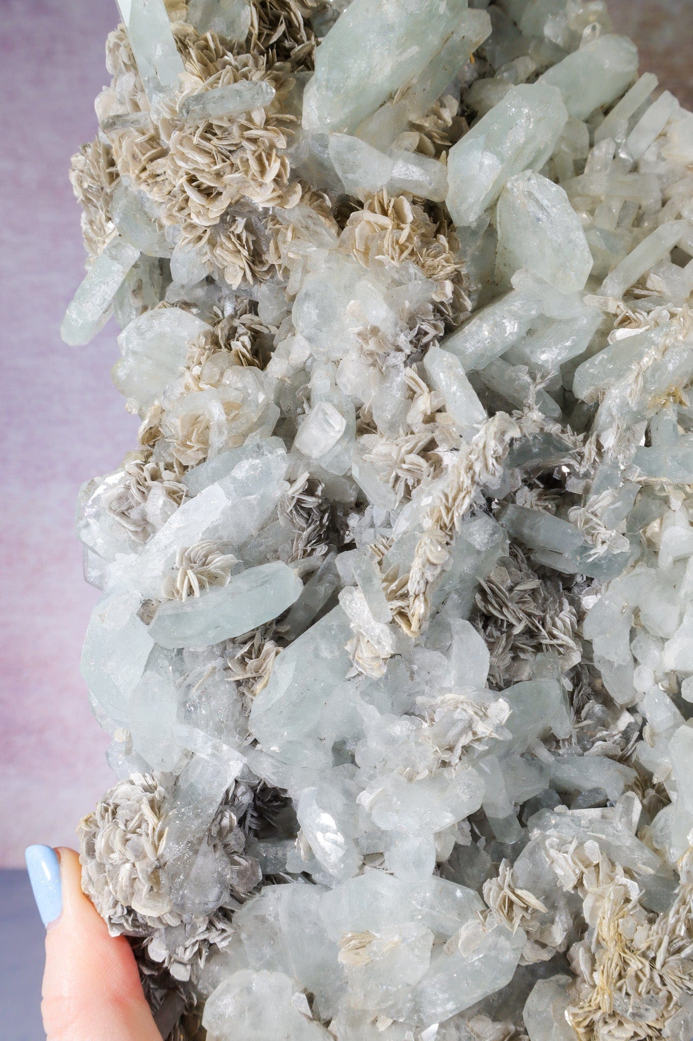 Aquamarine and Muscovite Specimen 2.8KG, China Specimen Tali & Loz Crystals