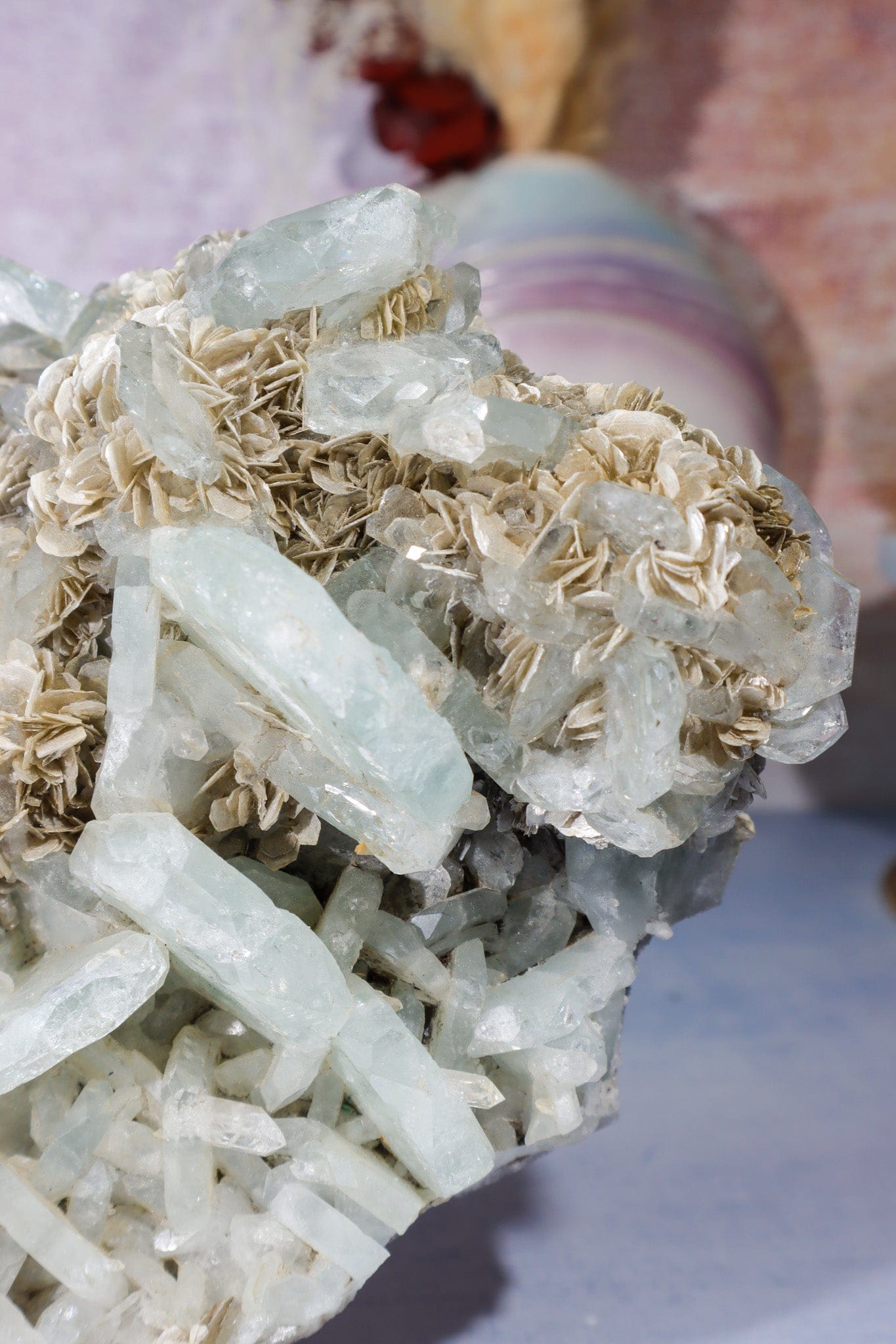 Aquamarine and Muscovite Specimen 2.8KG, China Specimen Tali & Loz Crystals