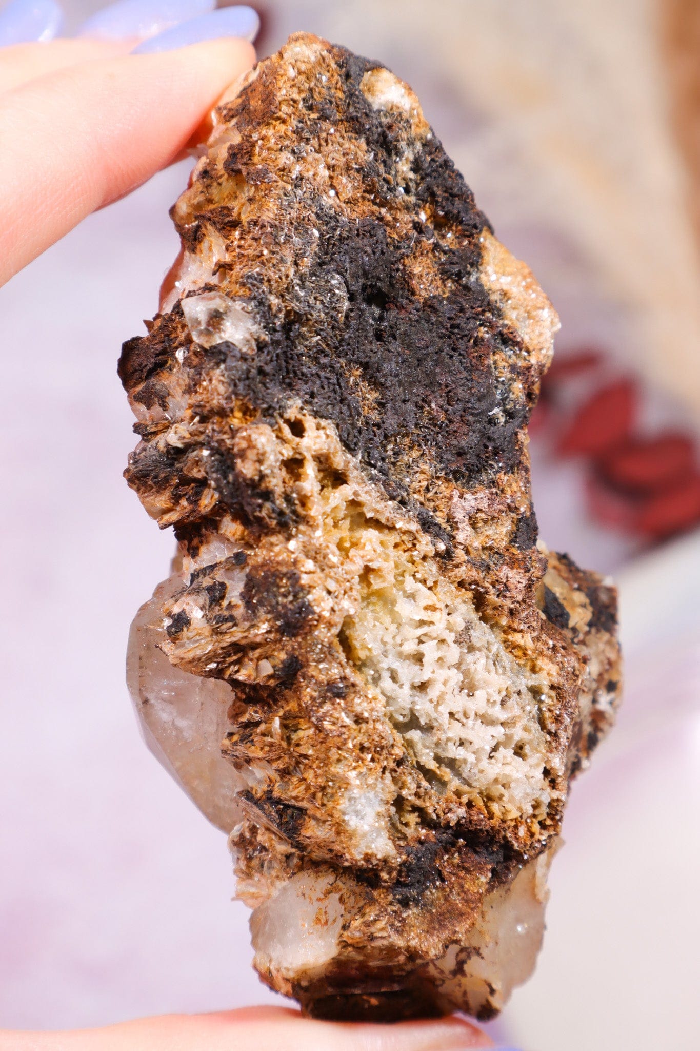 Aquamarine, Muscovite, Feldspar and Wolframite Specimen Specimens Tali & Loz Crystals