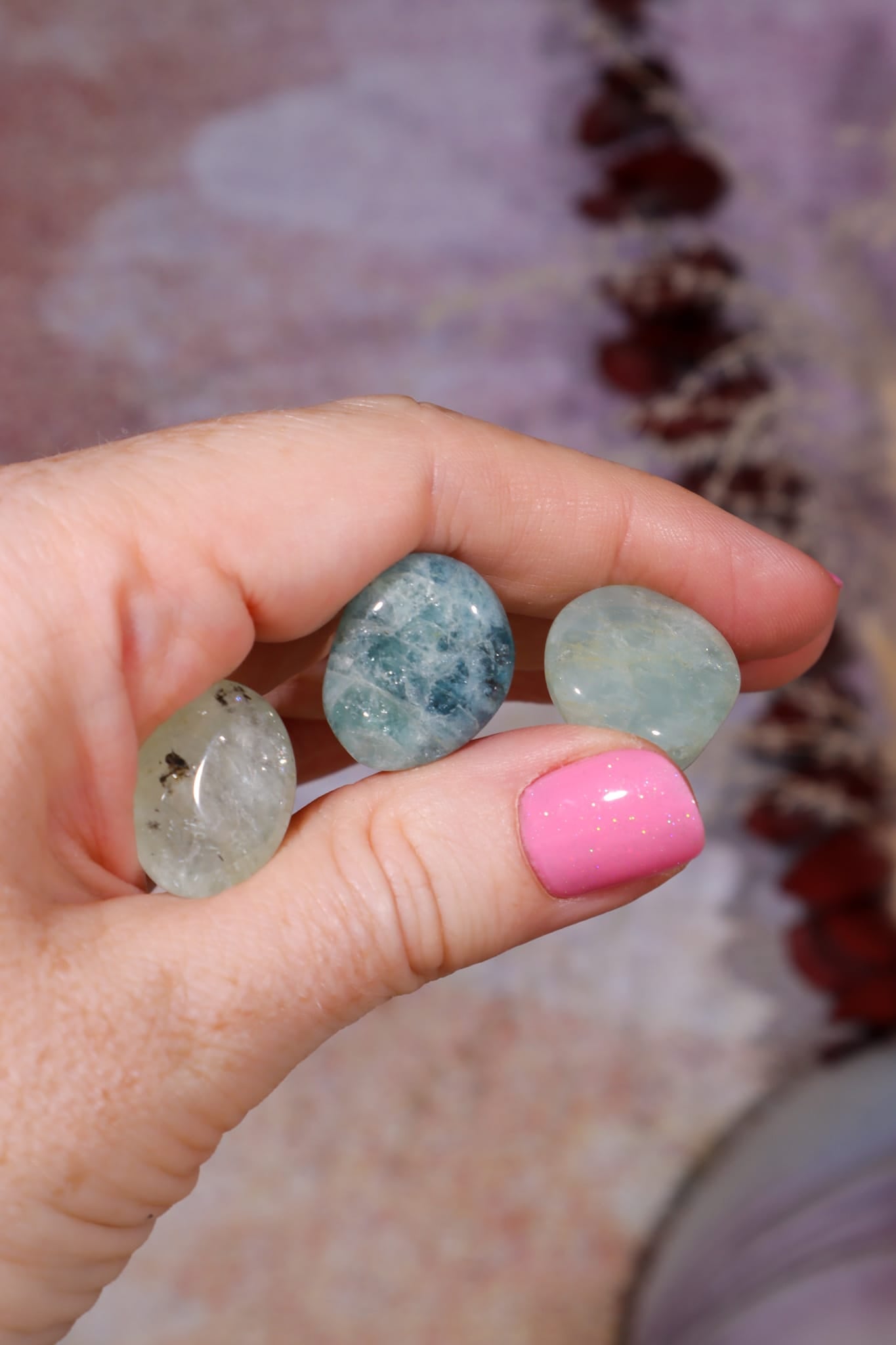 Aquamarine Tumblestones | 15-25mm | Brazil Tumblestones Tali & Loz Crystals