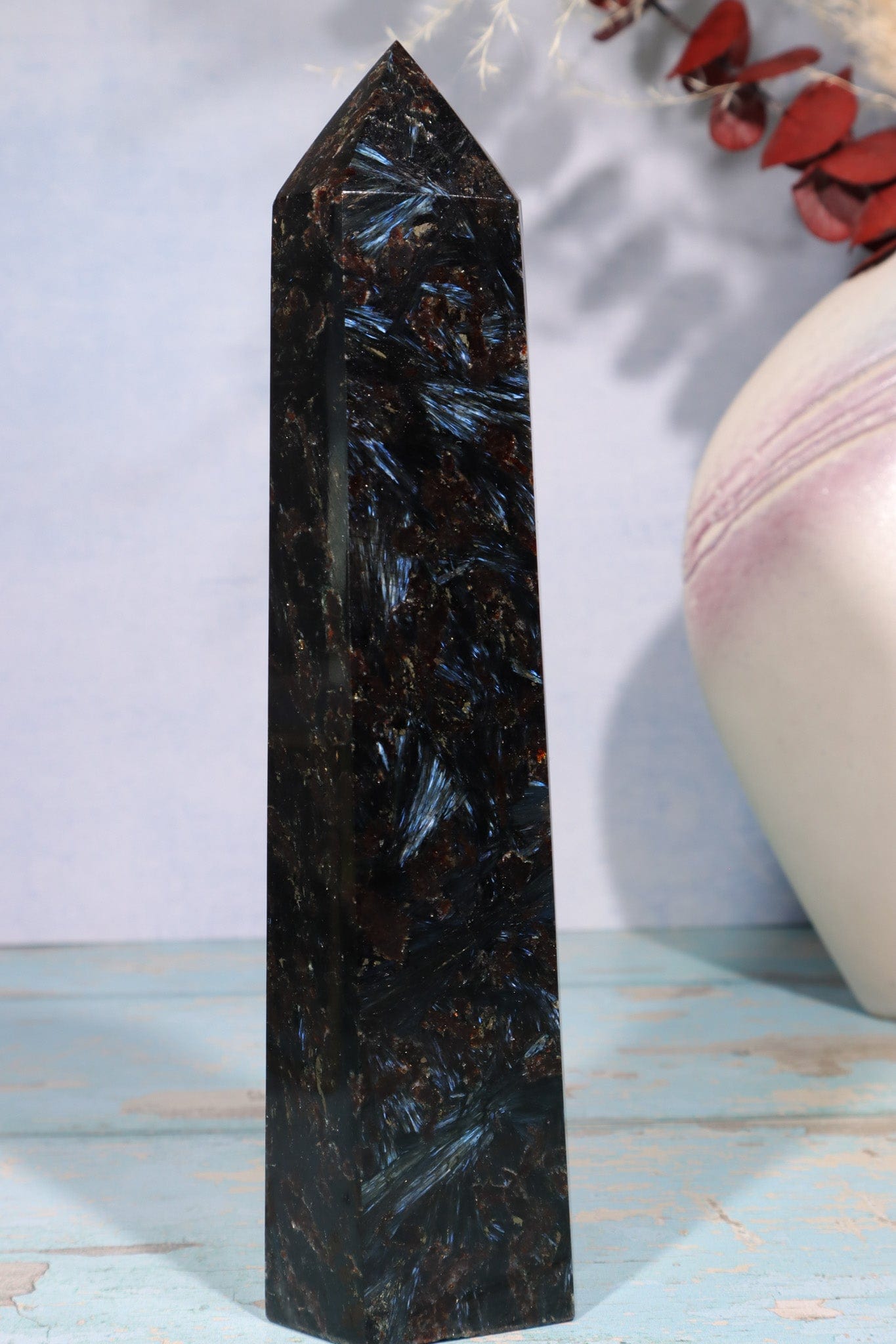 Arfvedsonite Tower 19cm Towers Tali & Loz Crystals